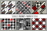 Seamless hound's-tooth patterns