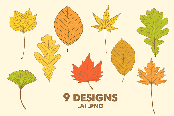 Autumn Leaves in Illustrations - product preview 1