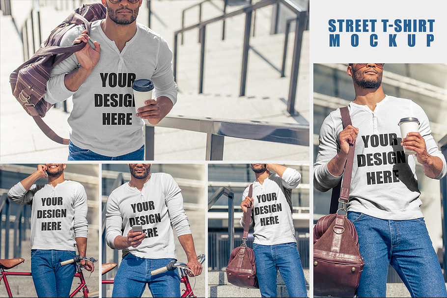 Street T-shirt MockUp in Product Mockups - product preview 8