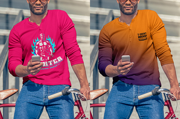 Street T-shirt MockUp in Product Mockups - product preview 2