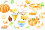 Watercolor Pumpkin Pie
