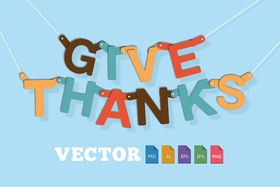 Give Thanks Type Banner