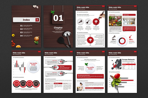 Recipe Vertical Design Template in PowerPoint Templates - product preview 1