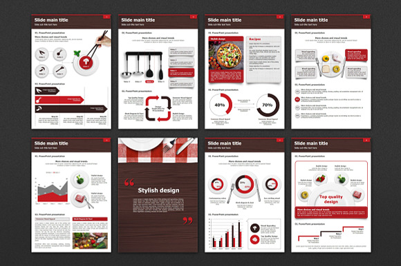 Recipe Vertical Design Template in PowerPoint Templates - product preview 2