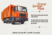 Orange Garbage Truck