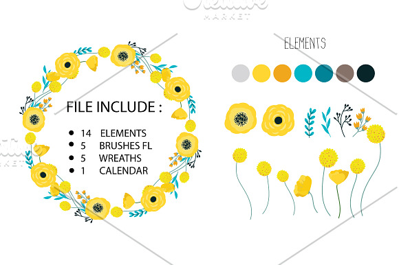 Winter bloom hand drawn vector in Illustrations - product preview 1