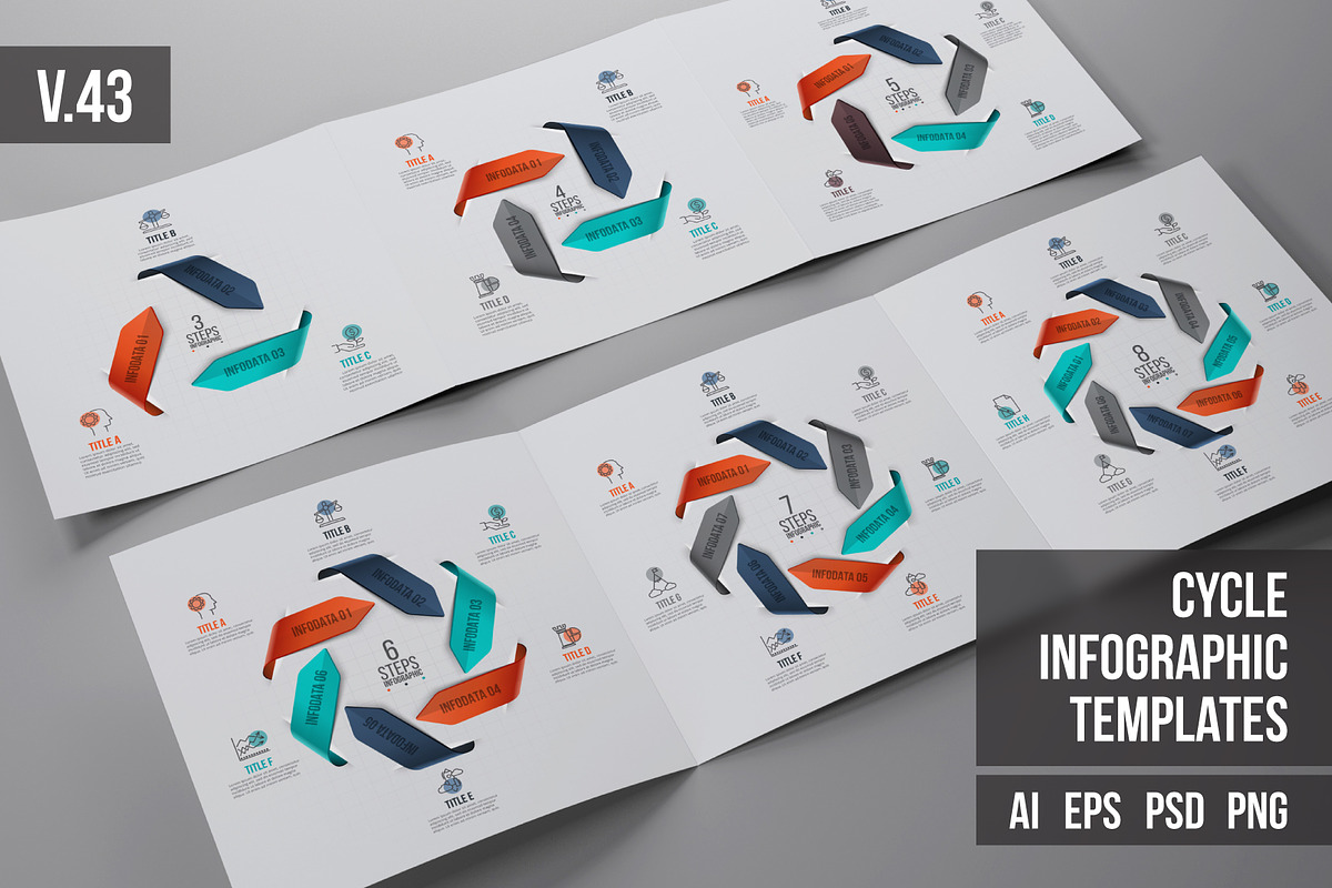 Infographics template set v.43 in Presentation Templates - product preview 8