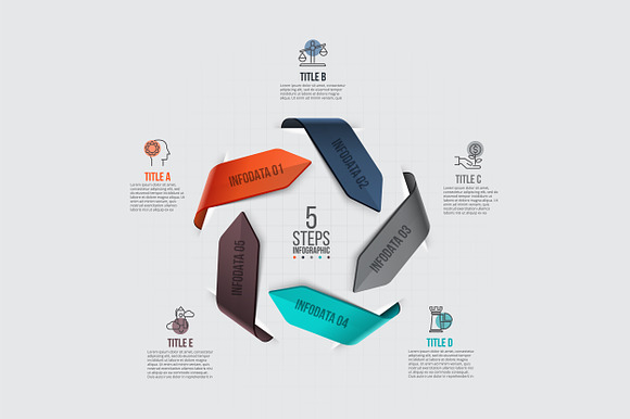 Infographics template set v.43 in Presentation Templates - product preview 4