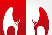 red devil  vector logo concept