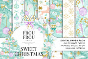 Pastel Christmas Digital Paper Pack