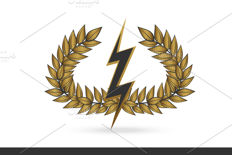 Thunder Symbol Of Greek God Zeus Creative Logo Templates