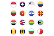 Flags set of the world