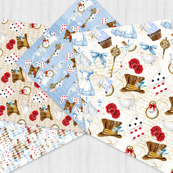 Alice in Wonderland Paper Pack in Patterns - product preview 1