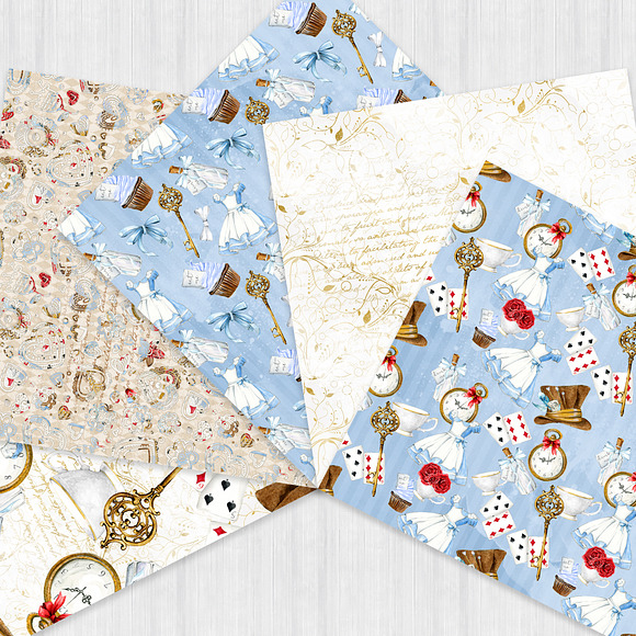Alice in Wonderland Paper Pack in Patterns - product preview 2
