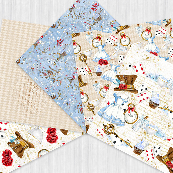 Alice in Wonderland Paper Pack in Patterns - product preview 3