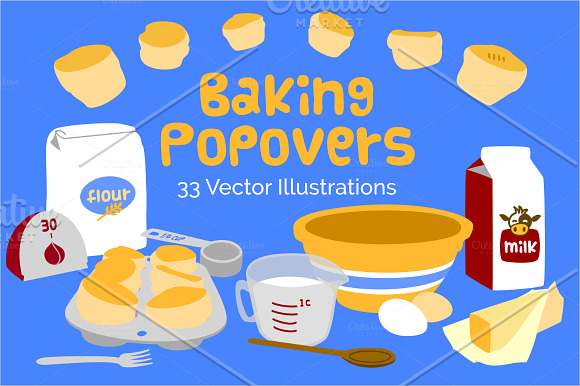 Baking Popovers in Illustrations - product preview 2