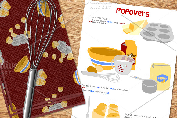 Baking Popovers in Illustrations - product preview 3