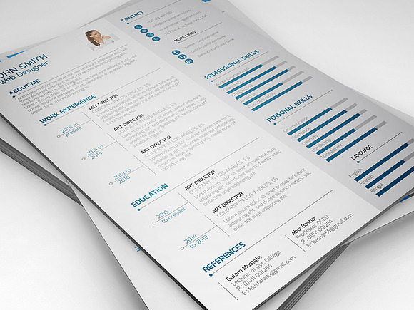 Simple Resume in Resume Templates - product preview 2