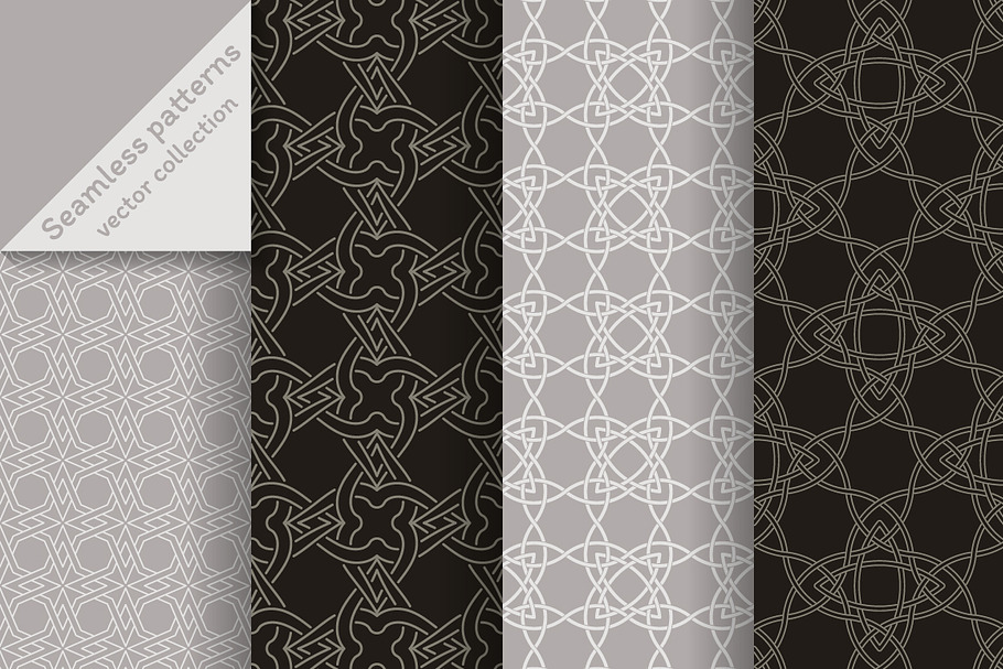 Stylish geometric seamless patterns in Patterns - product preview 8