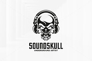 Sound Skull Logo Template