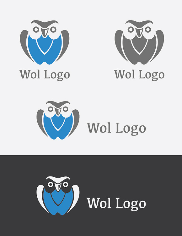Wol Logo Template in Logo Templates - product preview 3