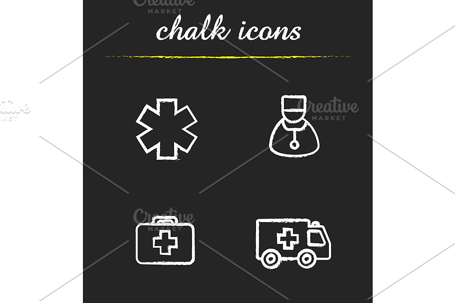 Medical. 4 icons set. Vector