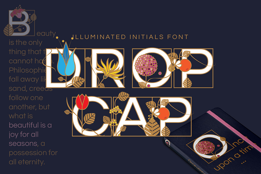 Drop Cap illuminated initials in Symbol Fonts - product preview 8