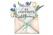 Letters with wildflowers