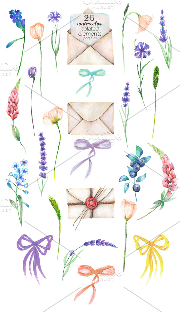Letters with wildflowers in Objects - product preview 1