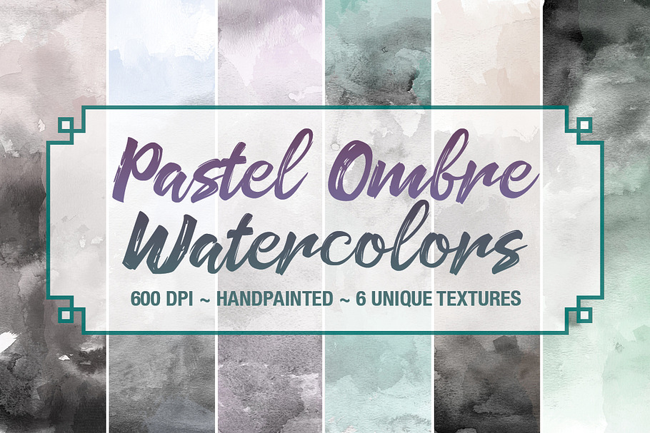 Pastel Ombre Watercolor Backgrounds