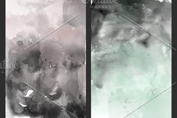 Pastel Ombre Watercolor Backgrounds in Textures - product preview 1