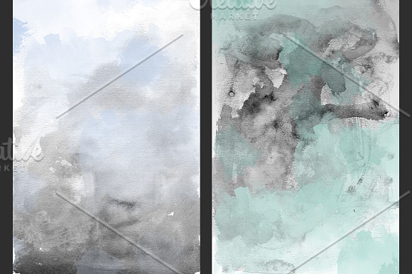 Pastel Ombre Watercolor Backgrounds in Textures - product preview 2