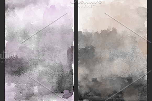 Pastel Ombre Watercolor Backgrounds in Textures - product preview 3