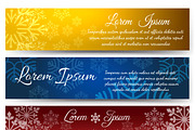 Christmas snowy background banners