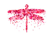 Dragonfly of rose petals