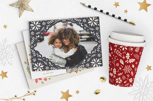 Retro Holiday Card Kit with Bonuses in Templates - product preview 1