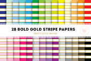 Bold Gold Stripe Digital Papers