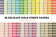 Delicate Gold Stripe Digital Papers