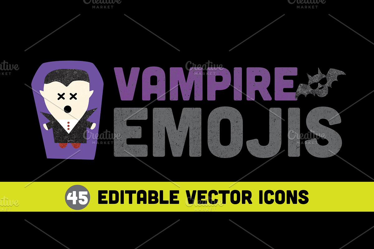 Vampire Emojis in Kawaii Emoticons - product preview 8