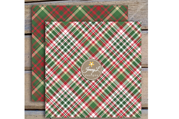 Christmas Plaids Digital Papers in Patterns - product preview 2