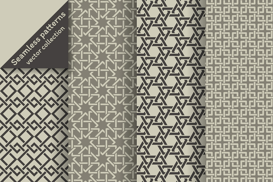 Stylish geometric seamless patterns