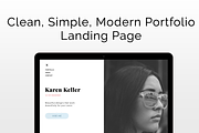 Simple, modern one page portfolio