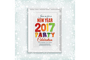 New Year party poster template.