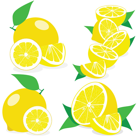 Set of compositions of lemon in Objects - product preview 1