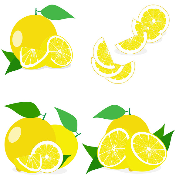 Set of compositions of lemon in Objects - product preview 2