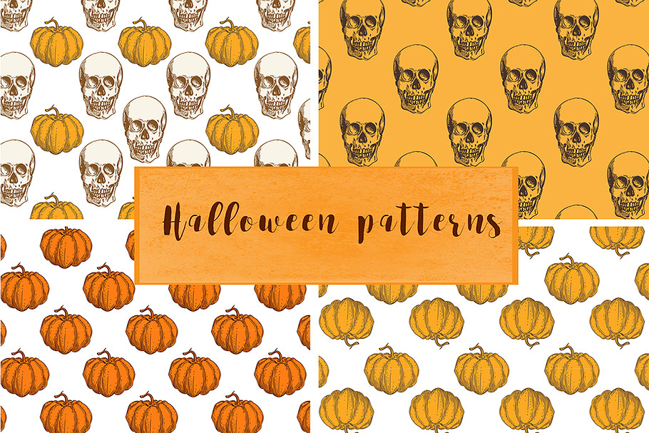 Vintage Halloween Patterns in Patterns - product preview 8