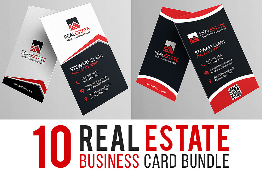 10 Real Estate Card Bundle