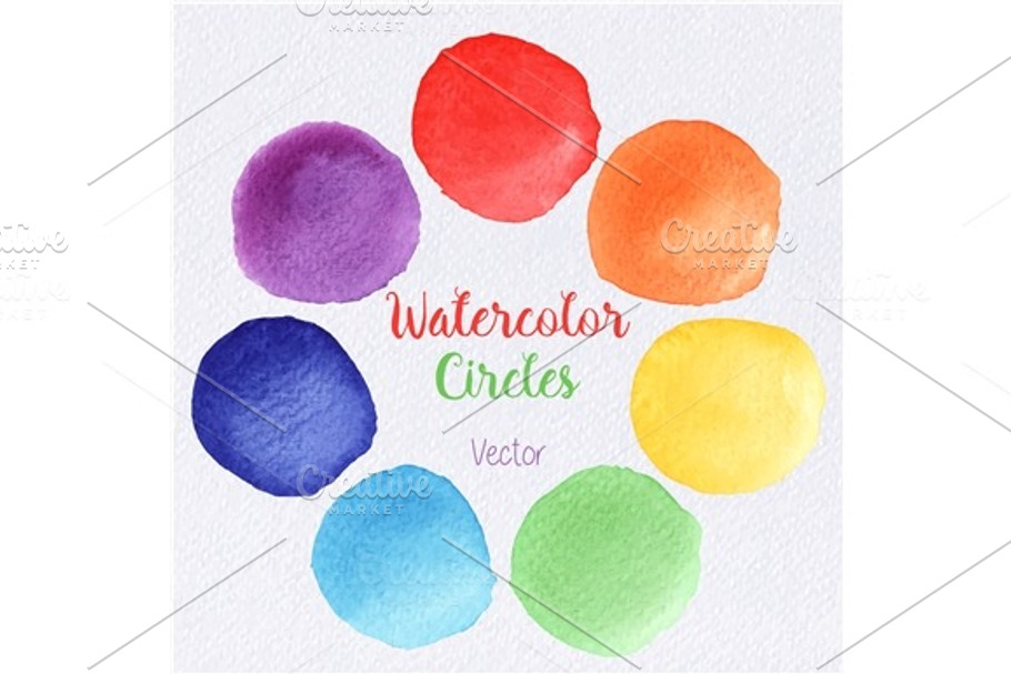  Watercolor rainbow paint stains in Textures - product preview 8