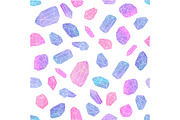 3 watercolor crystals patterns