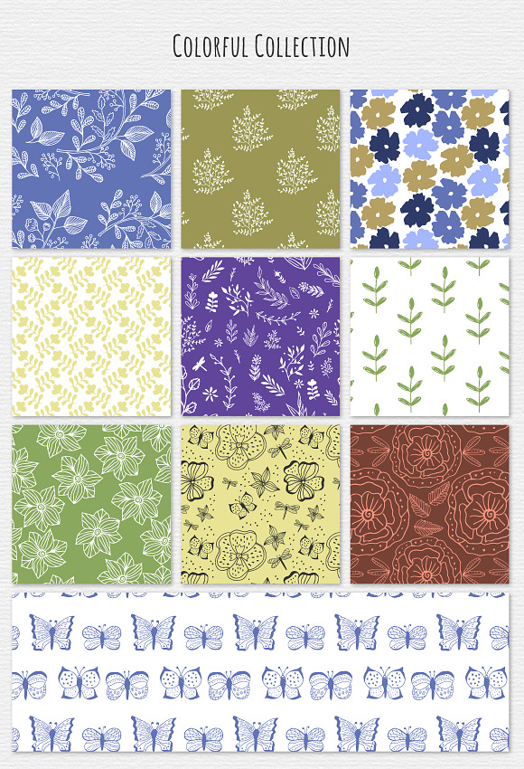 30 Botanic Seamless Patterns in Patterns - product preview 3